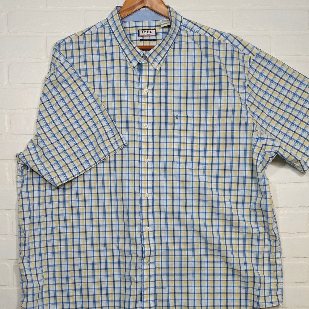 Izod big man 3X short sleeve lightweight button shirt. XXXL